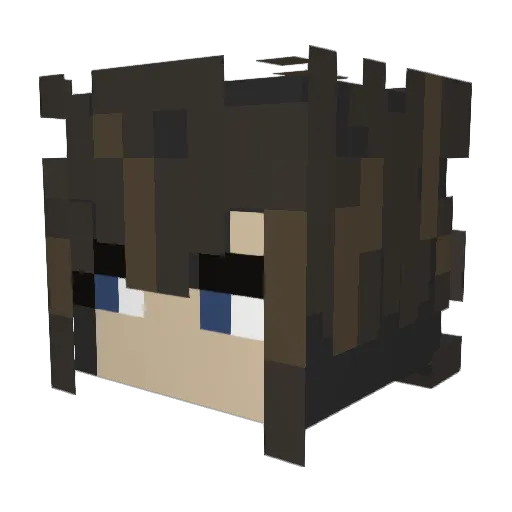 S4rara3 Minecraft avatar head, 3D render