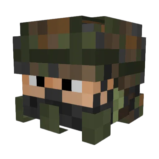 S4tE1313 Minecraft avatar head, 3D render