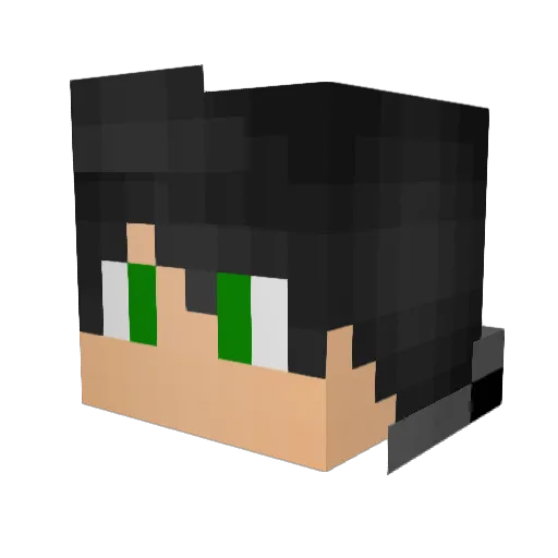 S4tou Minecraft avatar head, 3D render