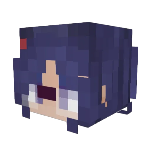 S4turation Minecraft avatar head, 3D render