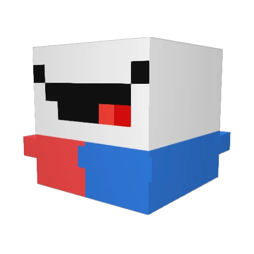 S4xem Minecraft avatar head, 3D render