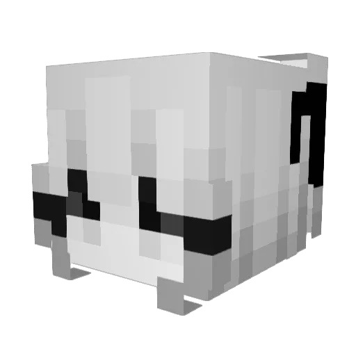 S600LV12 Minecraft avatar head, 3D render