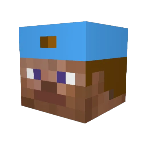 S63Coupe Minecraft avatar head, 3D render