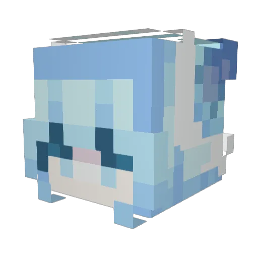S6ATIZ Minecraft avatar head, 3D render