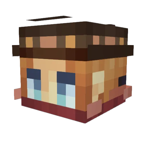 S7RIDER Minecraft avatar head, 3D render