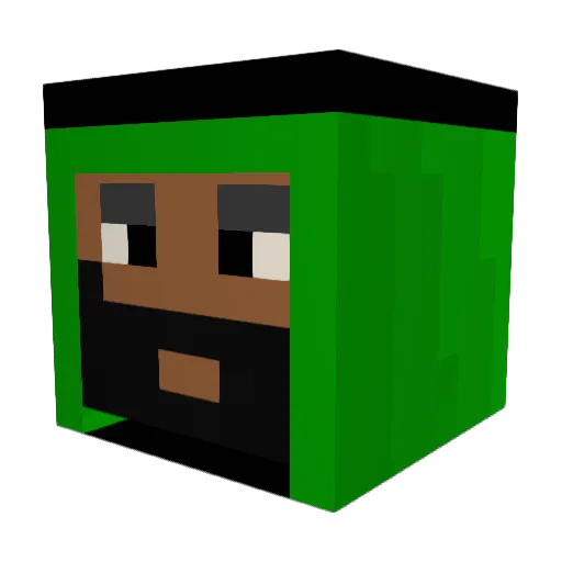 S7_exe Minecraft avatar head, 3D render