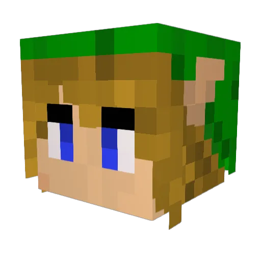 S810_Jr Minecraft avatar head, 3D render