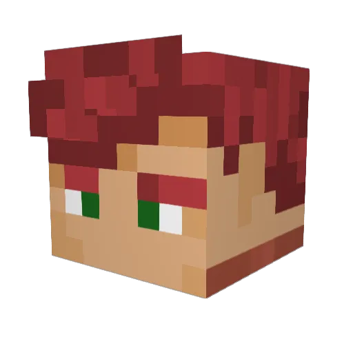 S8N7 Minecraft avatar head, 3D render