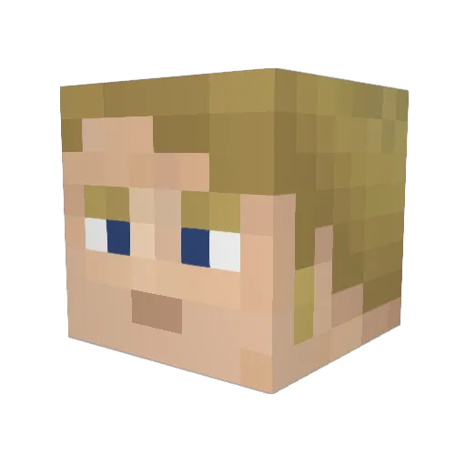 SAAA__ Minecraft avatar head, 3D render