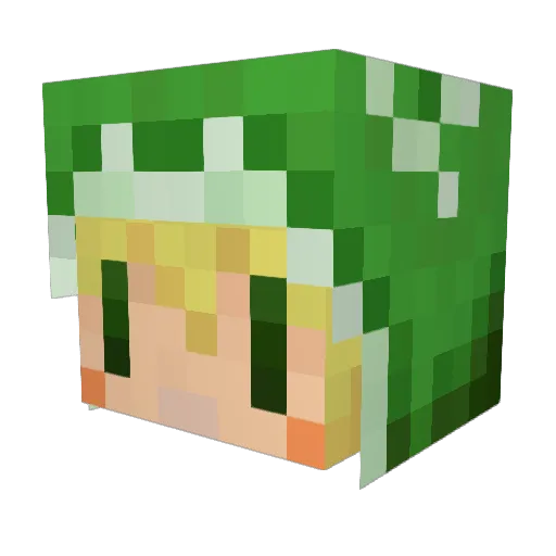 SABOTENMARU Minecraft avatar head, 3D render
