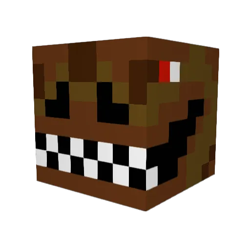 SACK_OF_POTATO Minecraft avatar head, 3D render