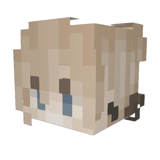 SACRED_1314 Minecraft avatar head, 3D render
