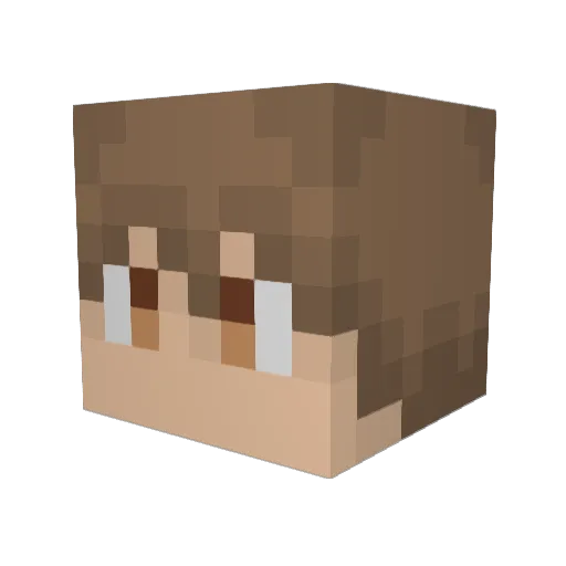 SADBOIUTZ Minecraft avatar head, 3D render