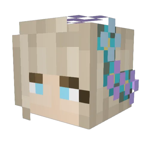SAFYNE Minecraft avatar head, 3D render