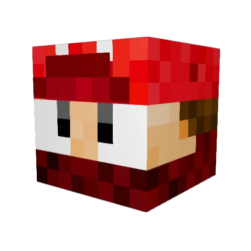 SAGT7 Minecraft avatar head, 3D render