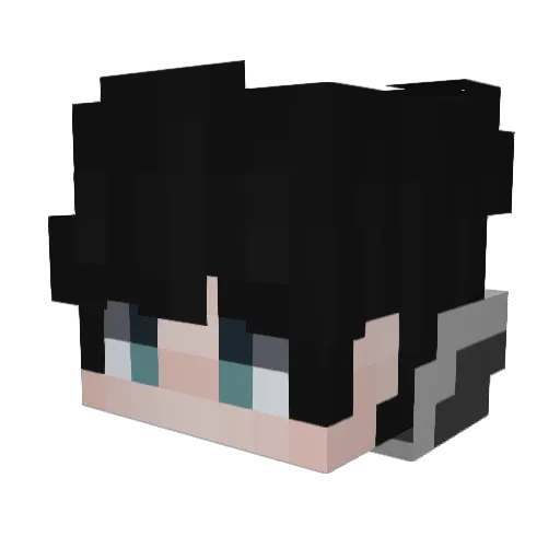 SAIF_3 Minecraft avatar head, 3D render