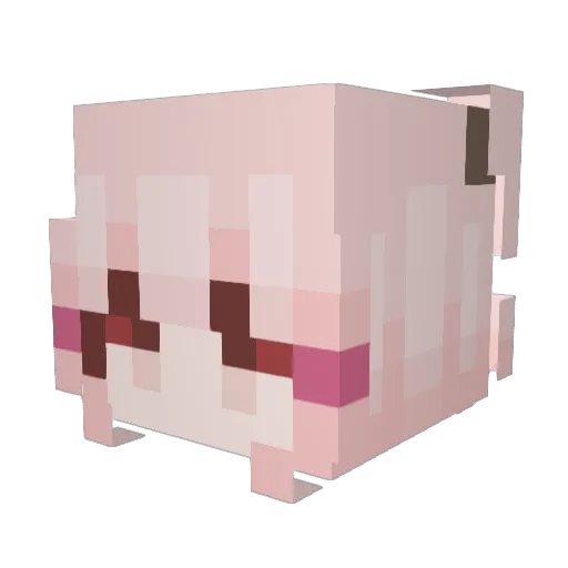 SAKI__I Minecraft avatar head, 3D render