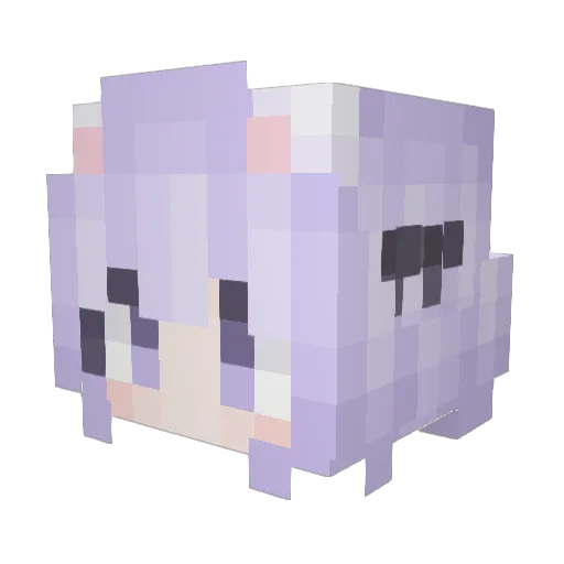 SAKURAME0W Minecraft avatar head, 3D render