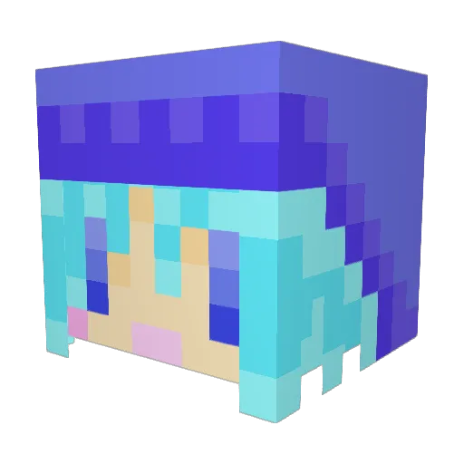 SAKURA_skr Minecraft avatar head, 3D render