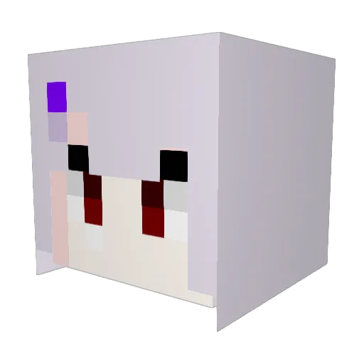 SAKURIM Minecraft avatar head, 3D render
