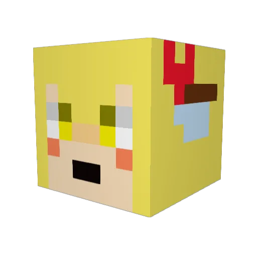 SAKUSYA15 Minecraft avatar head, 3D render