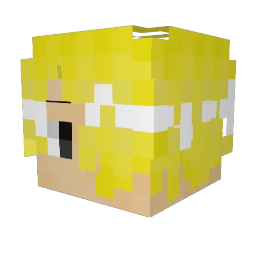 SAKY_BLUE Minecraft avatar head, 3D render