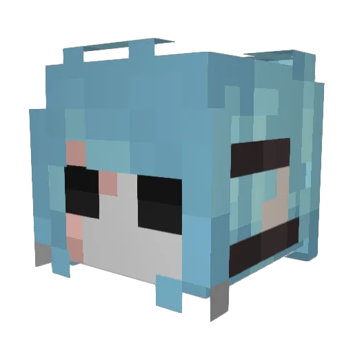 SAL4FISHER Minecraft avatar head, 3D render