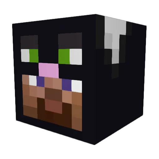 SALIVER Minecraft avatar head, 3D render