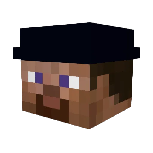 SALLE7 Minecraft avatar head, 3D render