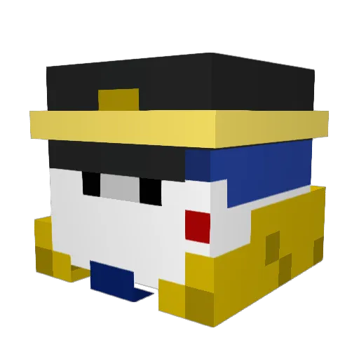 SALOOM09 Minecraft avatar head, 3D render