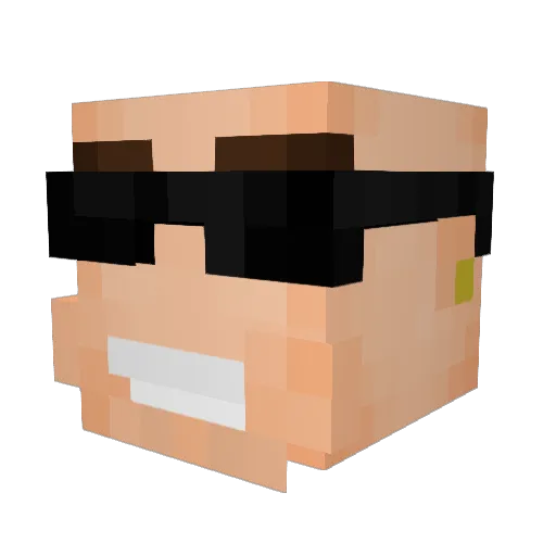 SALT1205 Minecraft avatar head, 3D render