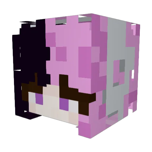 SAMANTHA666GURL Minecraft avatar head, 3D render