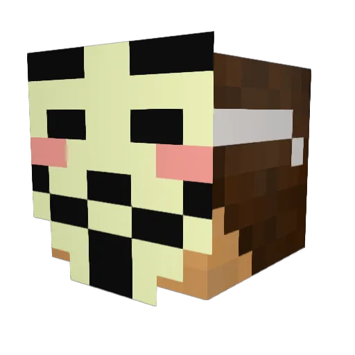 SAMBELGIAN Minecraft avatar head, 3D render