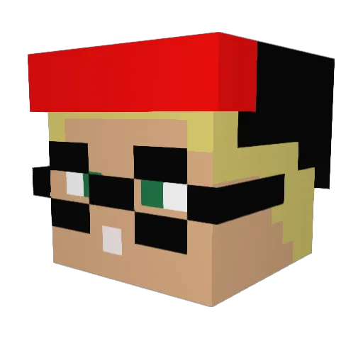 SAMBLOmmAN1 Minecraft avatar head, 3D render