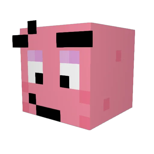 SAMIR_11 Minecraft avatar head, 3D render