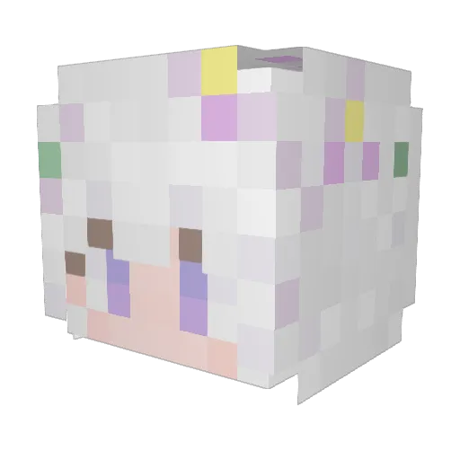 SAMISAMI4 Minecraft avatar head, 3D render