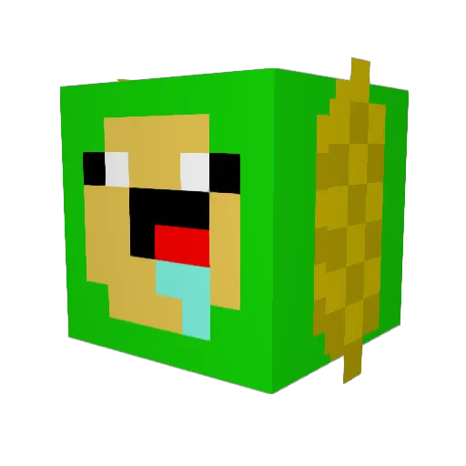 SAMLsmm Minecraft avatar head, 3D render