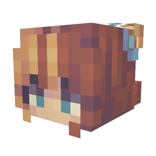 SAMSAMSAMMIC Minecraft avatar head, 3D render