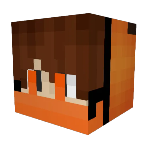 SAMSUNO Minecraft avatar head, 3D render