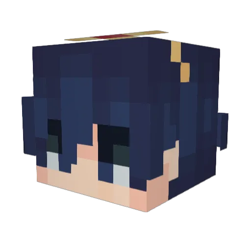 SANAKl Minecraft avatar head, 3D render
