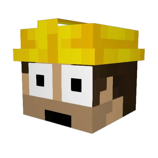 SANDKASSE Minecraft avatar head, 3D render