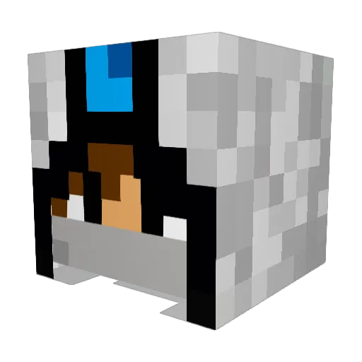 SANDY_HD Minecraft avatar head, 3D render