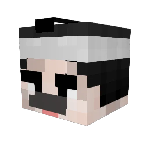 SANGMOM Minecraft avatar head, 3D render