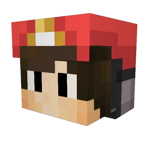 SANLRedCrystal Minecraft avatar head, 3D render