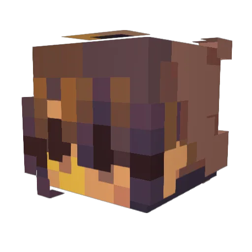 SANMARI06 Minecraft avatar head, 3D render
