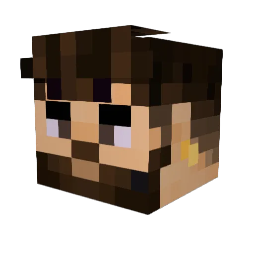 SANPERS Minecraft avatar head, 3D render