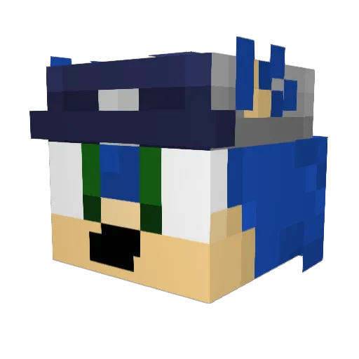 SANRI300 Minecraft avatar head, 3D render