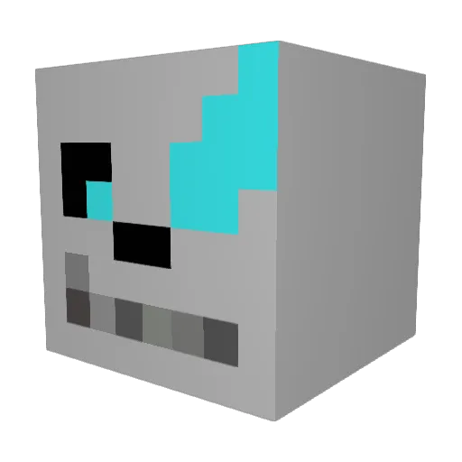 SANS_UNDERTALE_ Minecraft avatar head, 3D render