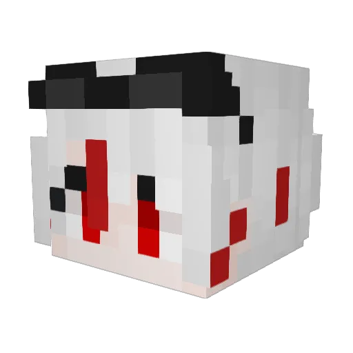 SAN_WHITE Minecraft avatar head, 3D render