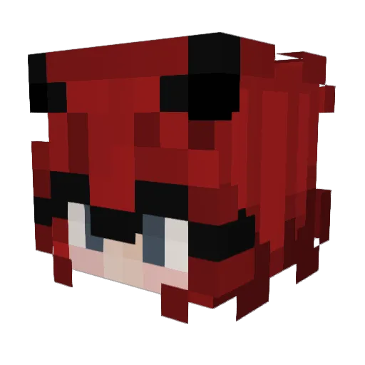 SAPIBA Minecraft avatar head, 3D render